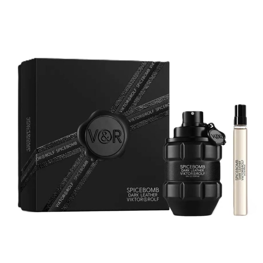 مجموعة فيكتور آند رولف سبايس بومب دارك ليذر الرجالية (قطعتين) - Viktor & Rolf Spicebomb Dark Leather Gift Set