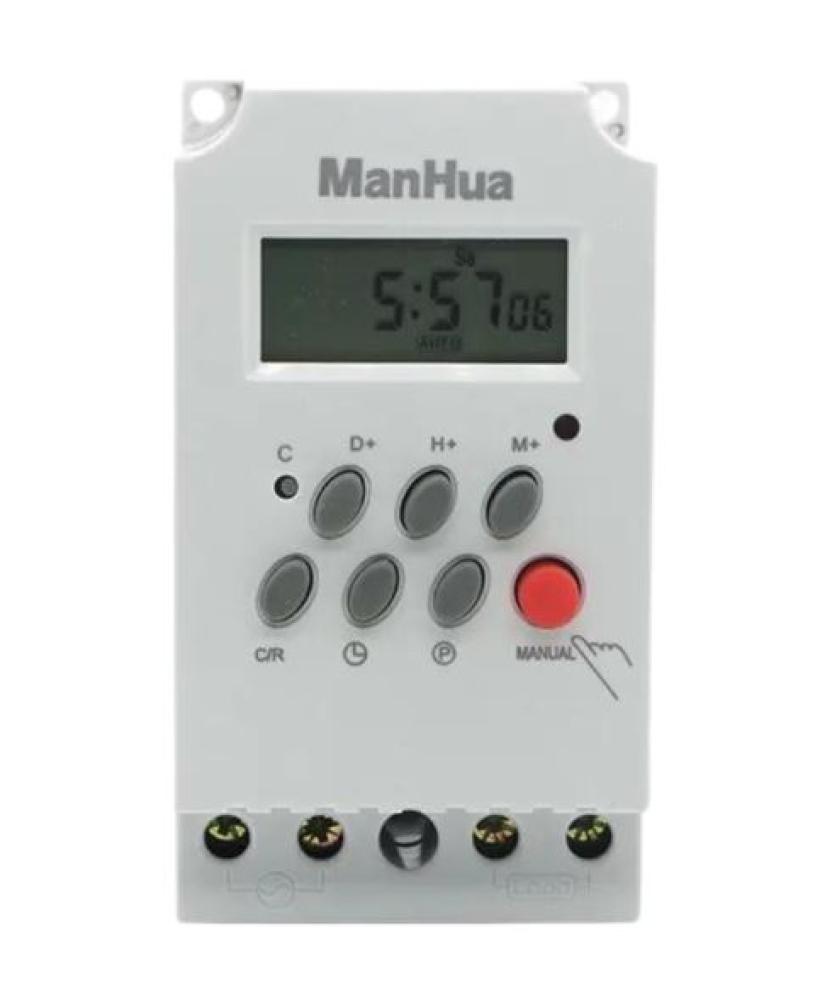 ManHua Electronic Timer 30A 220V AC - مؤقت إلكتروني مان هوا 30 أمبير 220 فولت تيار متردد
