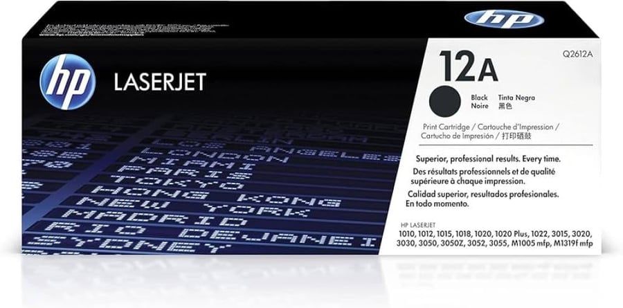 حبر طابعة ليزر أسود HP 12A Original Black