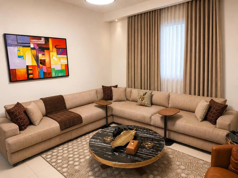 طقم كنب أمريكي مخمل فاخر – تصميم عصري للصالة