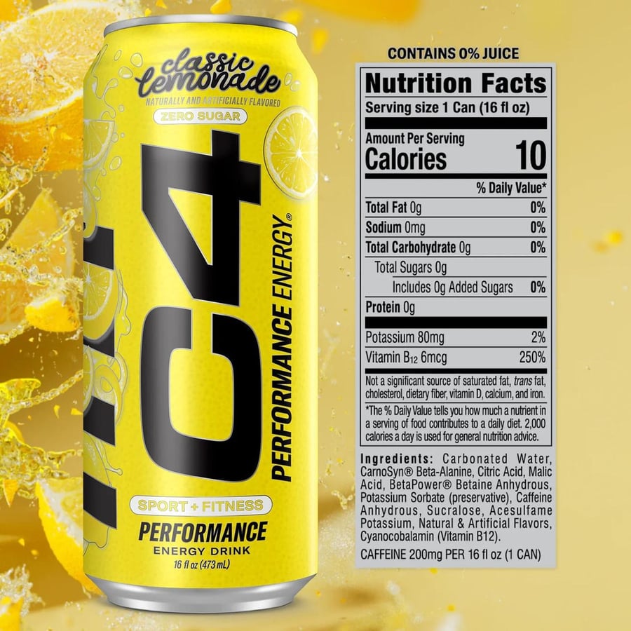 C4 ENERGY DRINK CLASSIC LEMONADE 473MLX12
