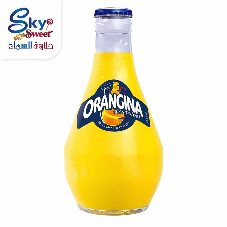 ORANGINA ORANGE SOFT DRINK 250GX12 / اورنجينا مشروب البرتقال غازي 250مل *12
