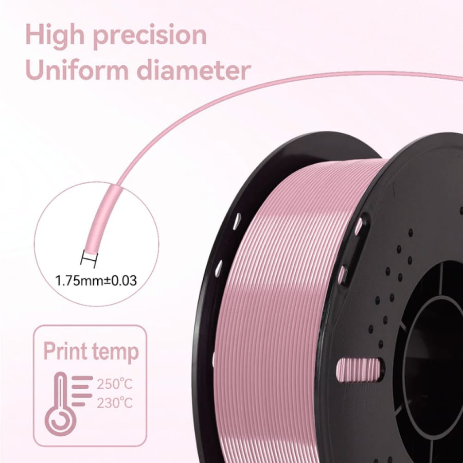 خيوط طباعة ثلاثية الأبعاد Kingroon PETG Pink 1.75Ø – 1kg
