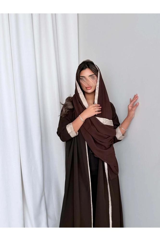 عباية كريب مع تدخيلة لنن