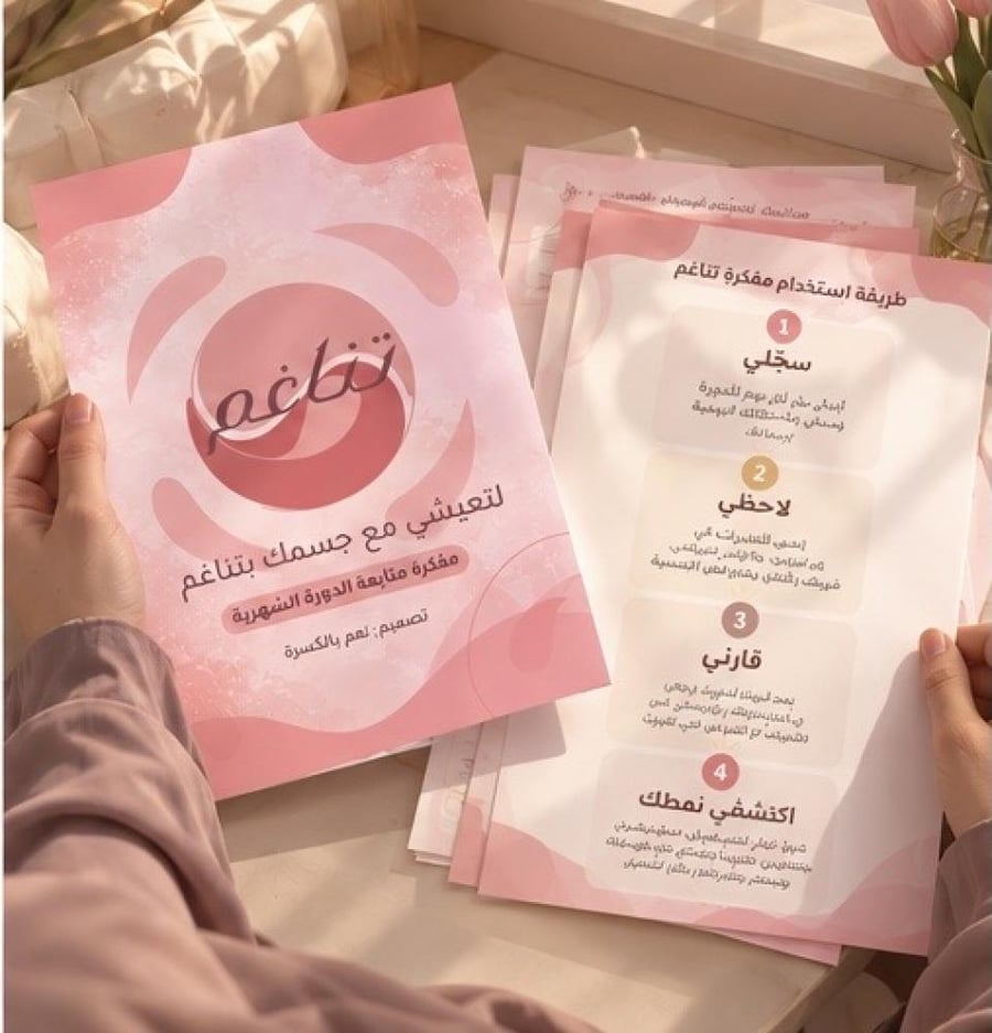 مفكرة تناغم | لمتابعة وفهم دورتك  الشهرية لفترة 3 أشهر