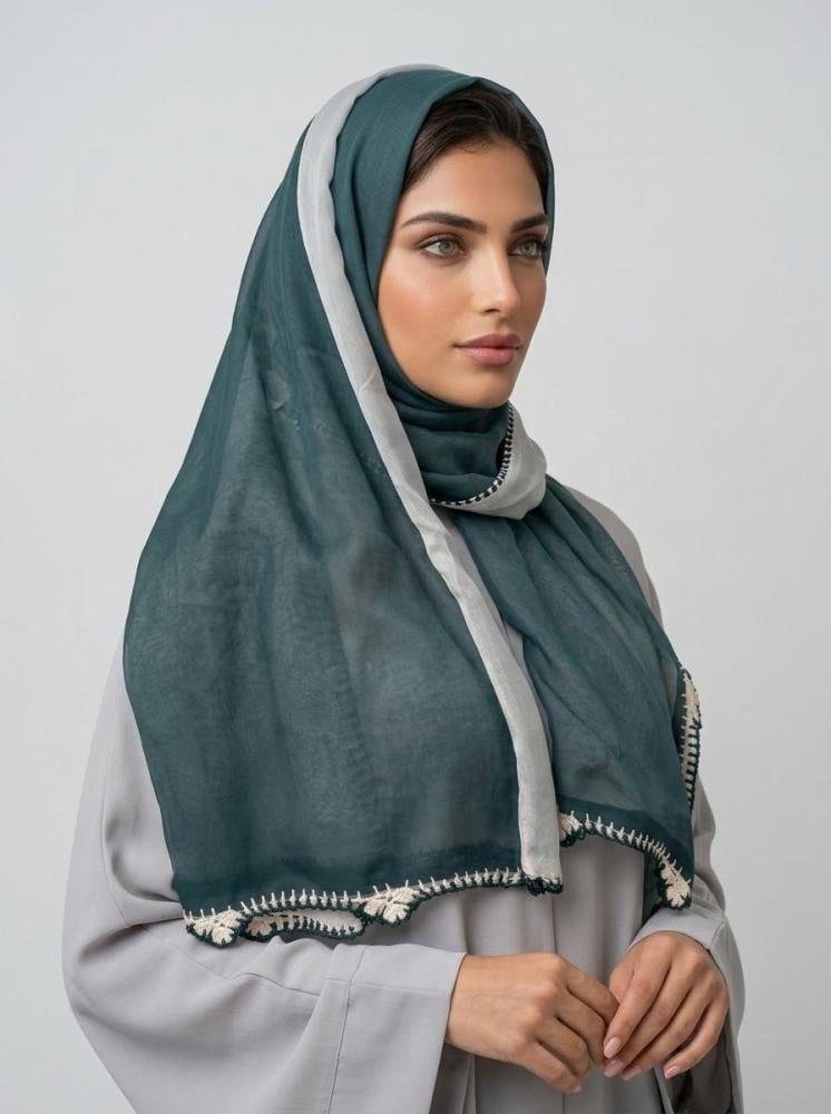 طرحة بوال وجهين أخضر وأبيض
