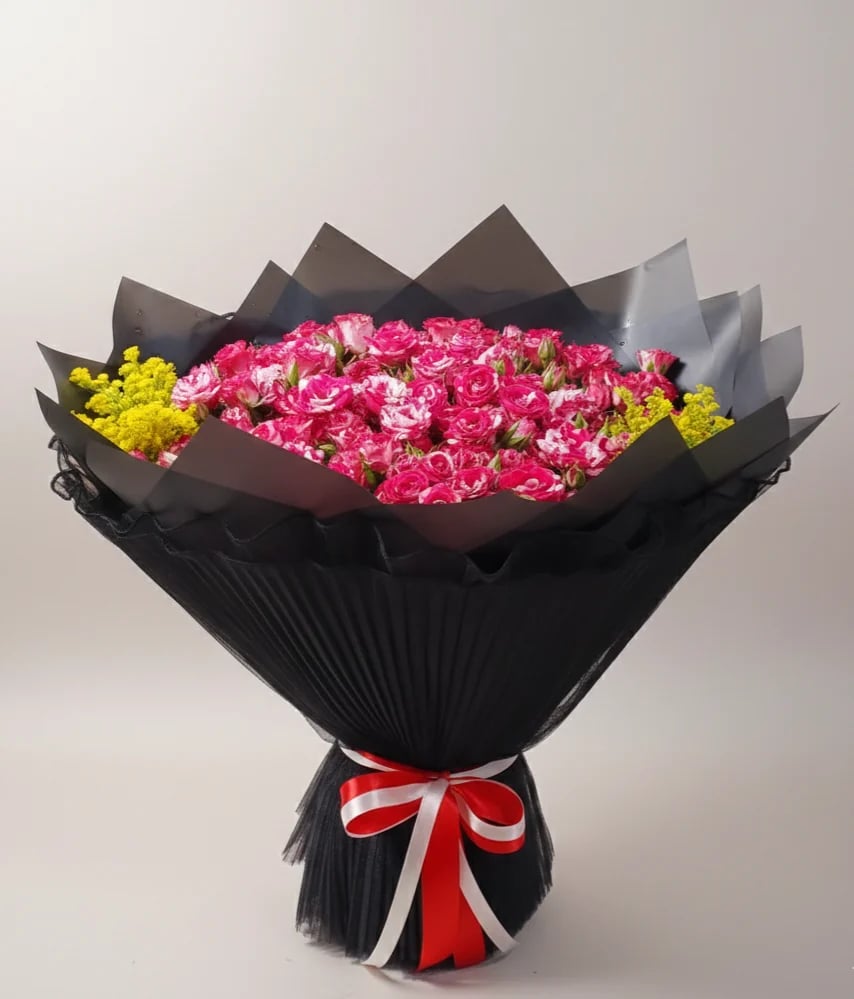 بوكيه ورد بيبي روز فوشي دبل