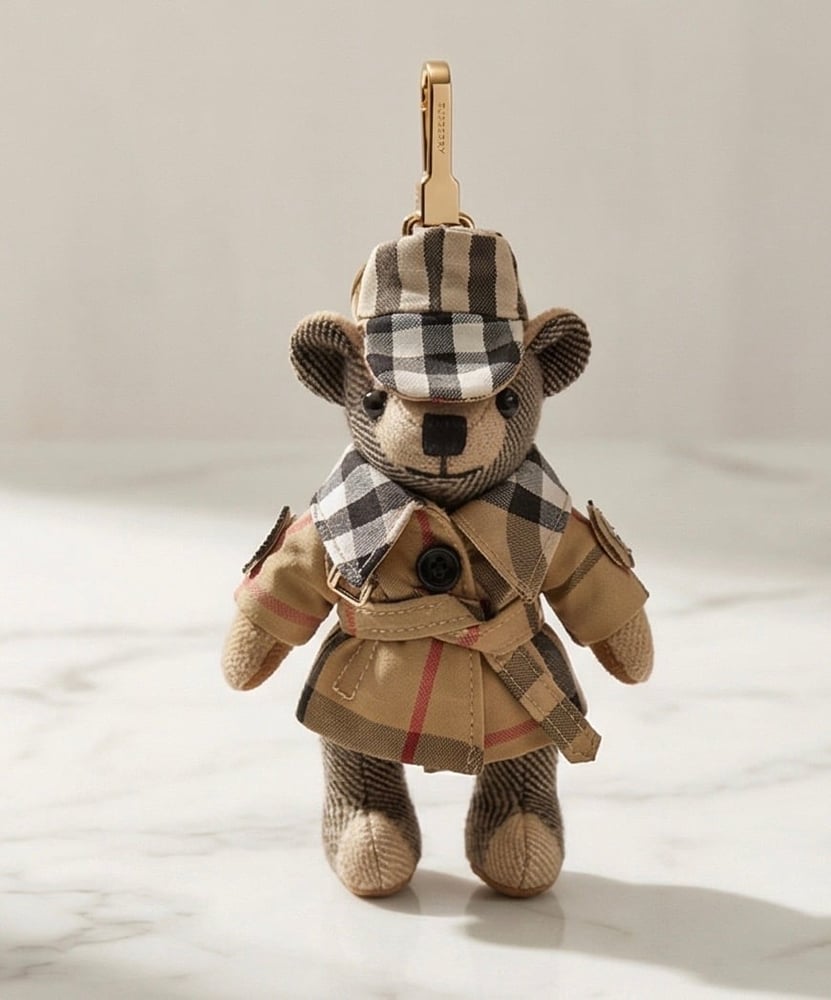 London Style Bear Bag Charm