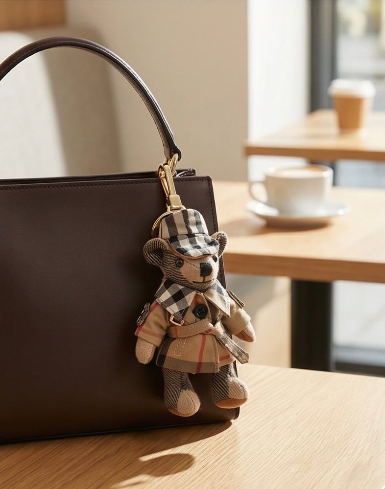 London Style Bear Bag Charm