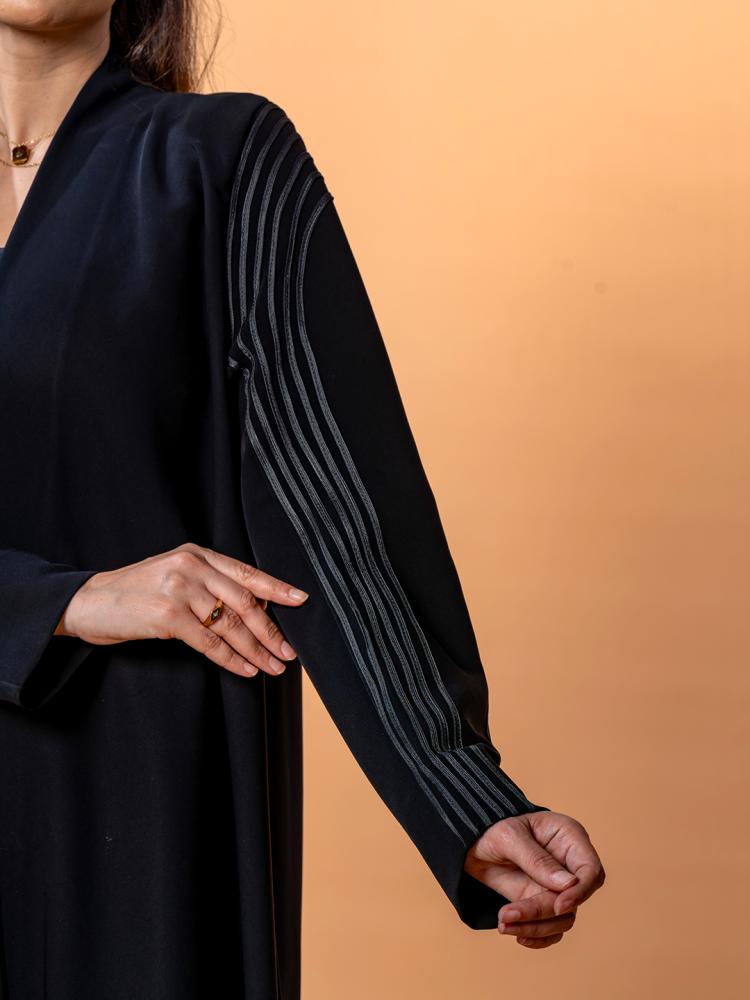 Abaya with blazer cut and Japanese cord