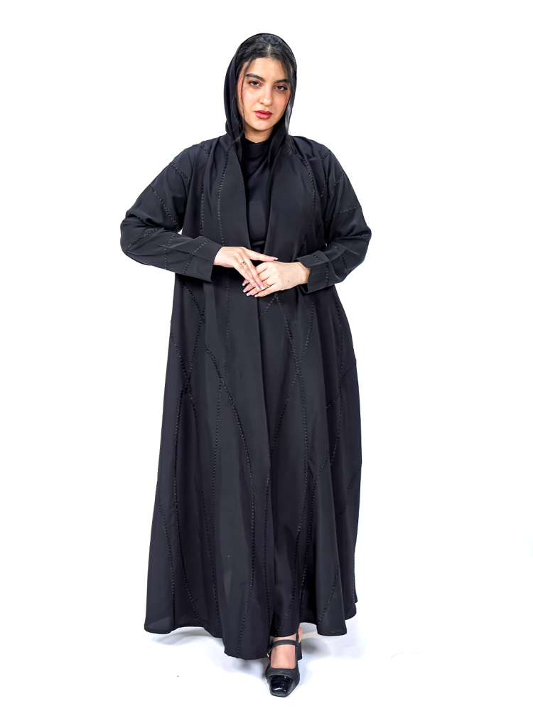 عباية كلوش فاخرة من الحرير المغسول