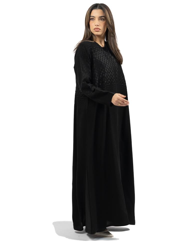 Naseem abaya, summer crepe with delicate embroidery