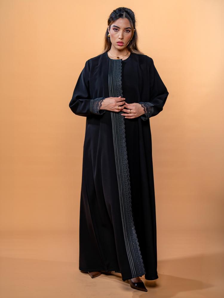 Abaya blazer embroidery with cord
