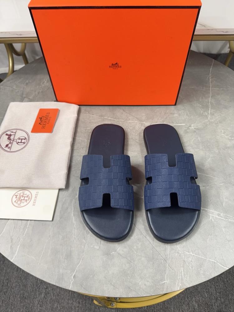 Hermes Sandal – Woven Navy Blue