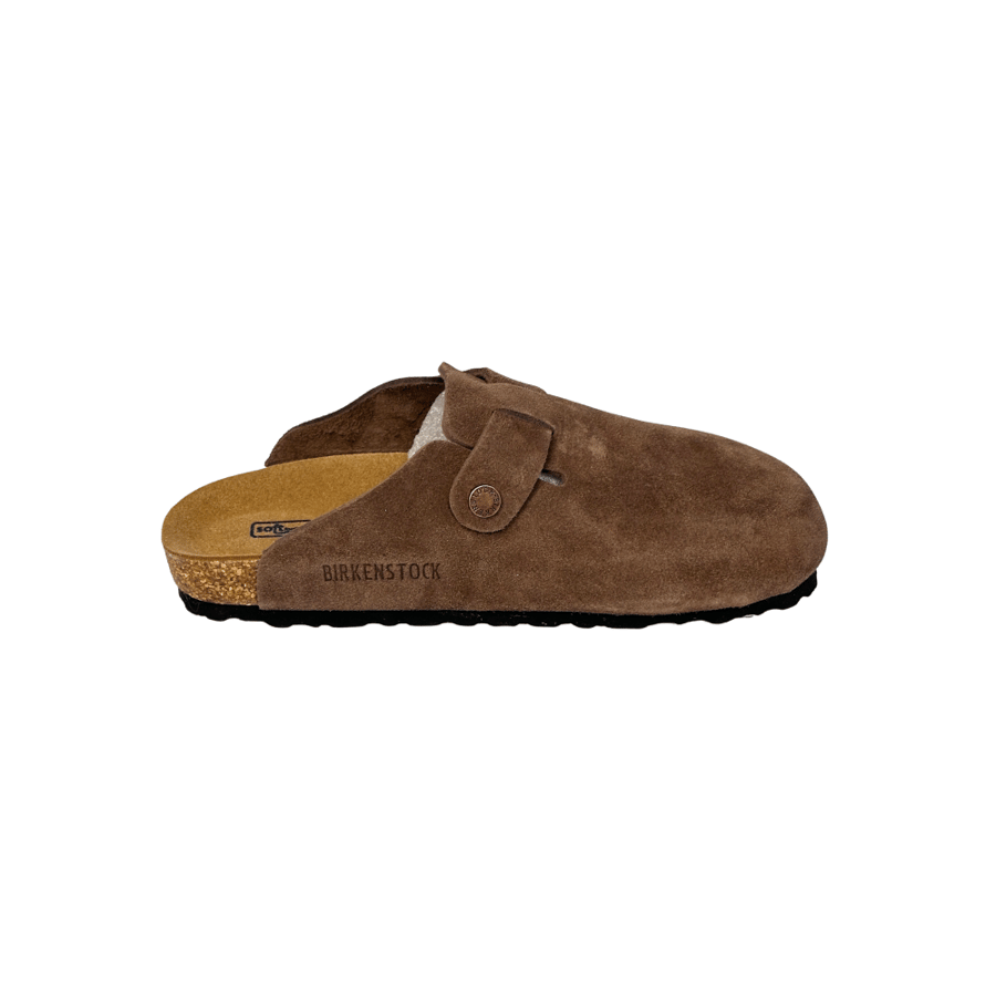 Birkenstock Boston Mocha Brown Suede