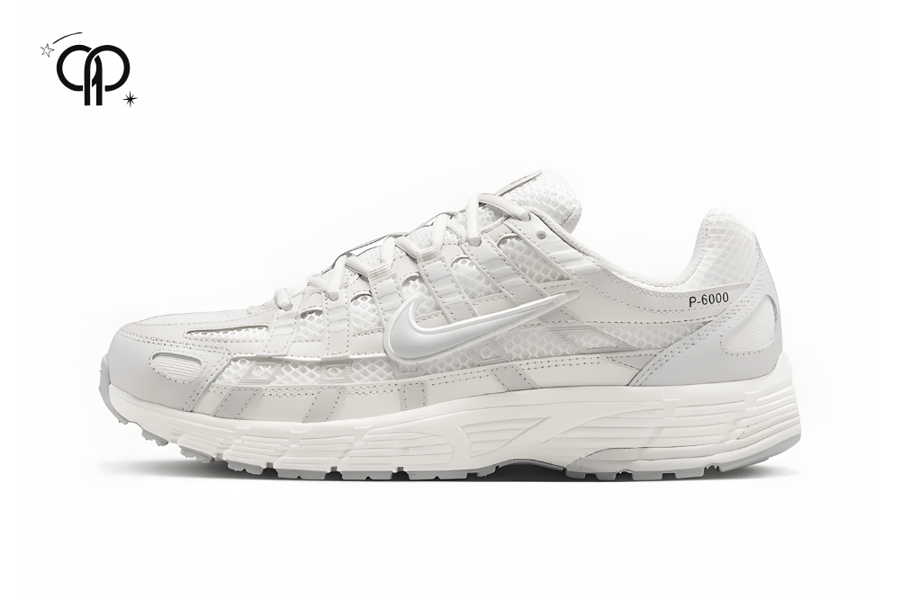 حذاء نسائي نايك ابيض Nike P-6000 sneaker in a light bone/summit white colorway