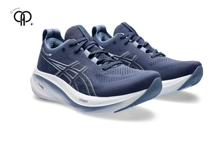 حذاء رجالي اسيكز ازرق داكن Asics Gel-Nimbus 26 running shoe in the Thunder Blue colorway
