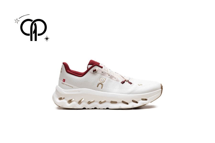 حذاء اون رانينج بيج فاتح   On Running Cloudtilt sneaker in the "Pearl/Ivory" colorway.