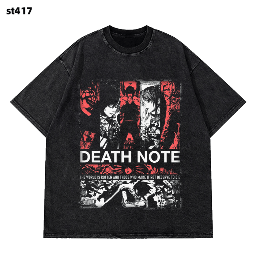 تيشيرت اوفرسايز انمي ديث نوت (death note)