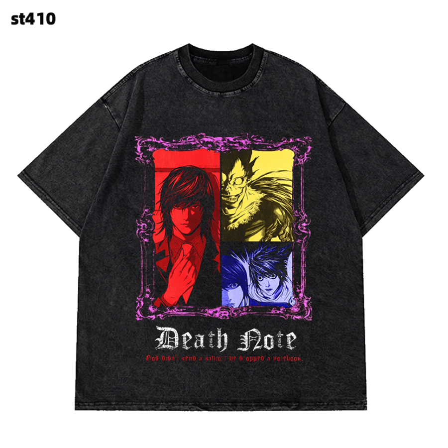 تيشيرت اوفرسايز انمي ديث نوت (death note)