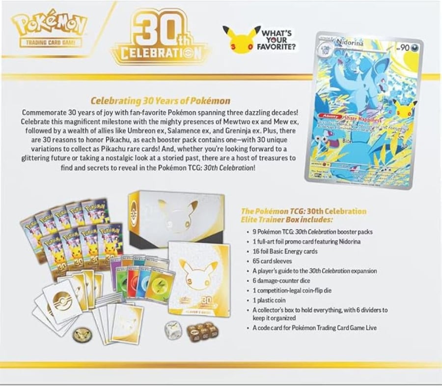 Pokémon TCG 30th Celebration Elite Trainer Box