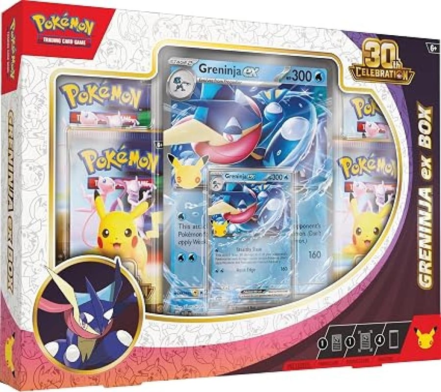 مجموعة بطاقات بوكيمون الاحتفالية 30 عامًا: صندوق Greninja ex
