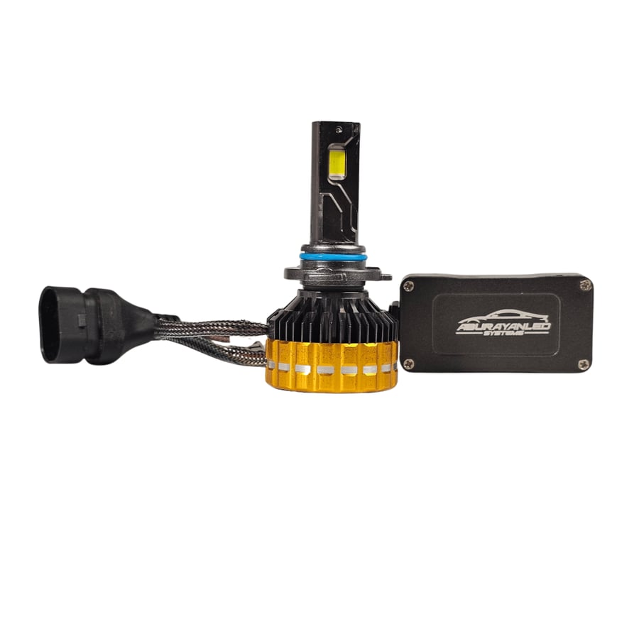 طقم لمبات ليد مقاس 9005 بقوة 16000LM 160W لون 6000K ابيض ثلجي