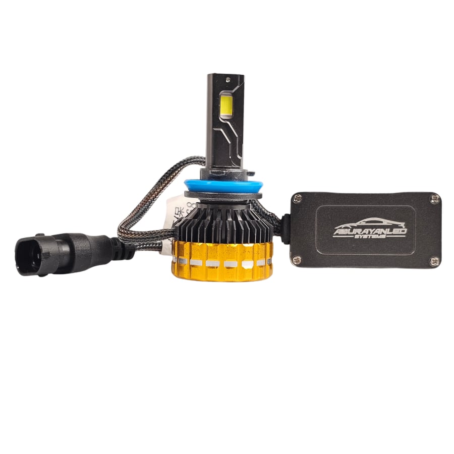 طقم لمبات ليد مقاس H11 بقوة 16000LM 160W لون 6000K ابيض ثلجي