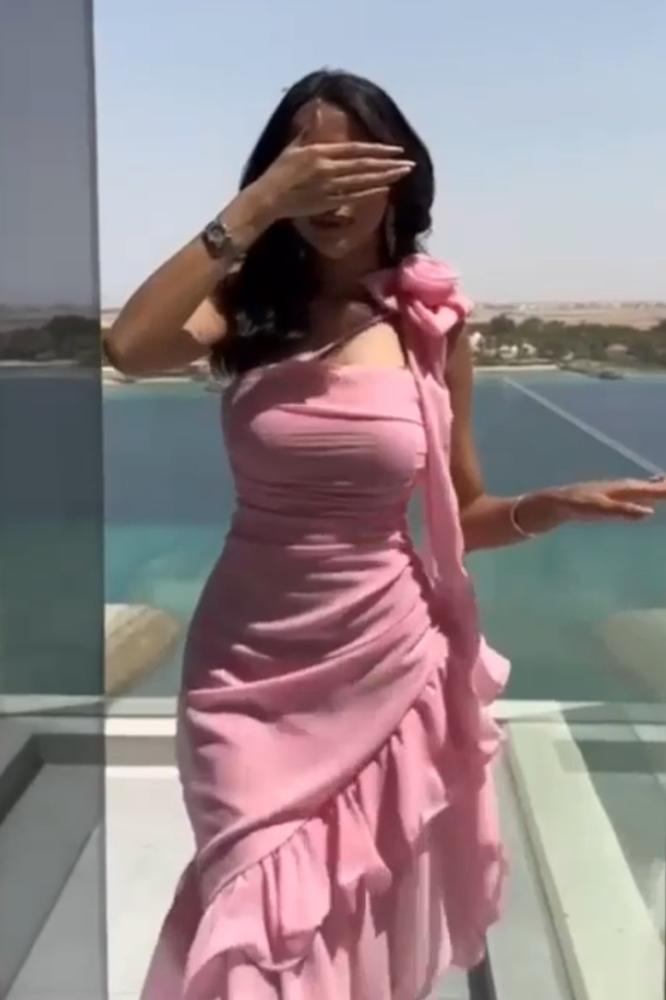 Soft dress in pink color