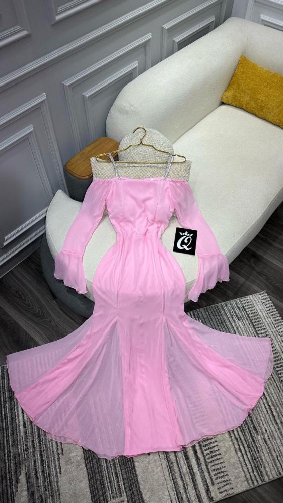 Soft dress, Georgette, double circle