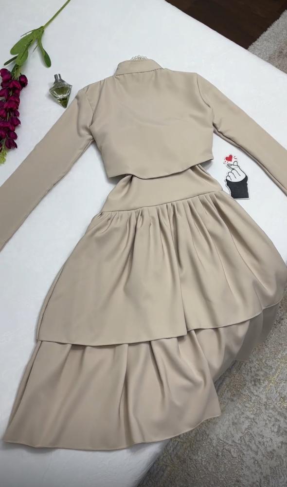 Beige short dress