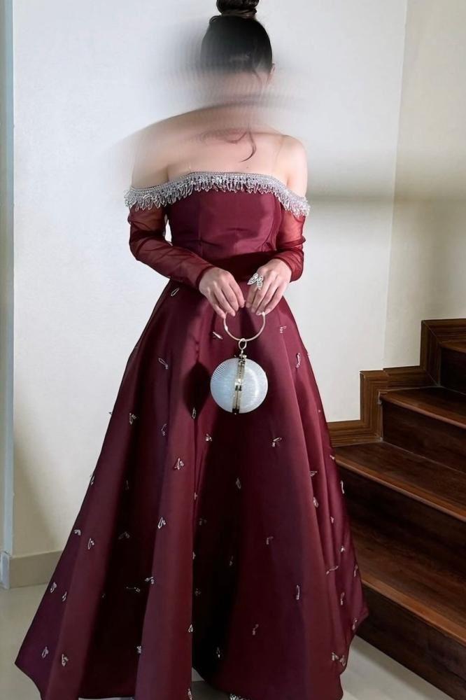 Elegant and soft evening dress