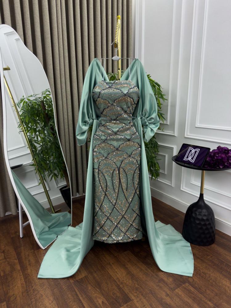 Evening dress embroidery multiple colors