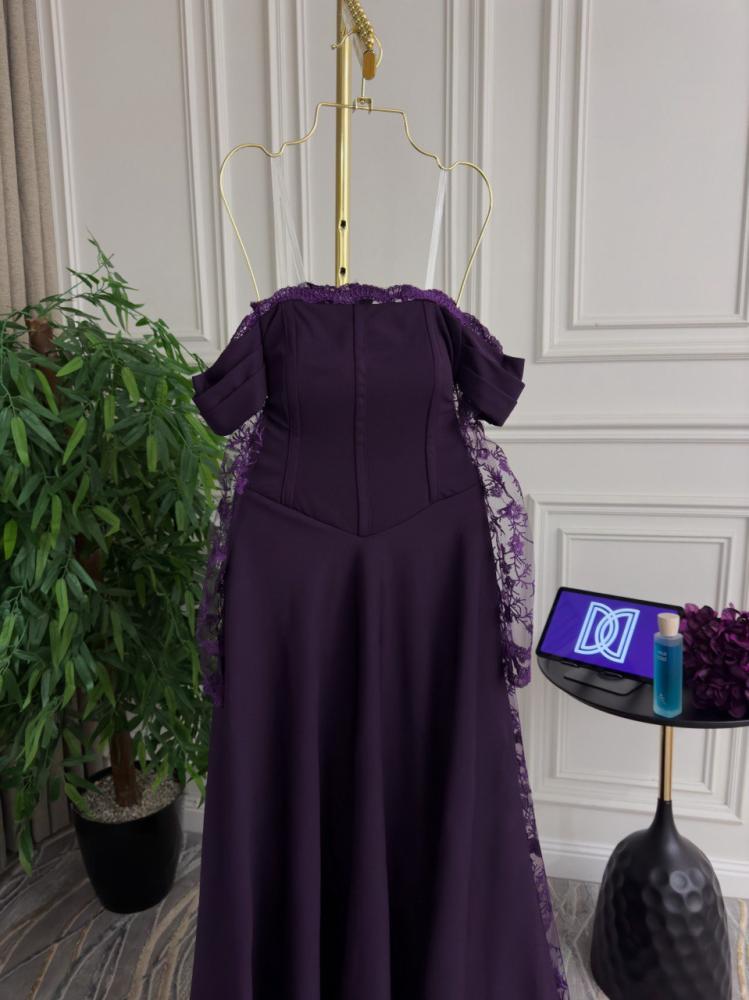 Elegant dress in purple color
