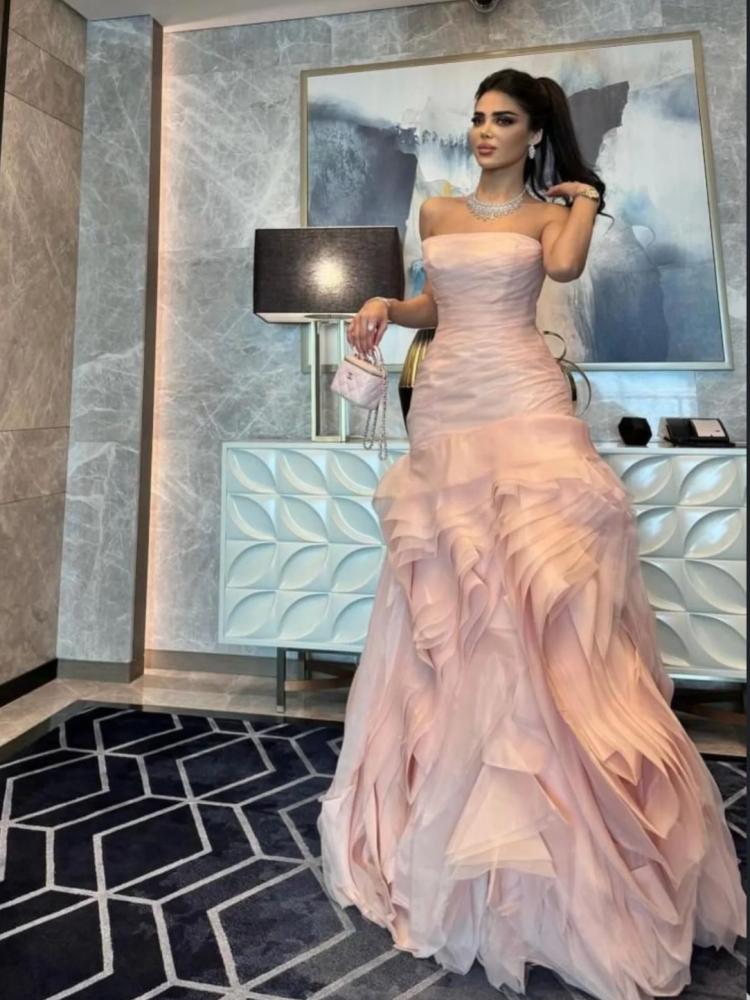 Evening dress with a patchwork skirt