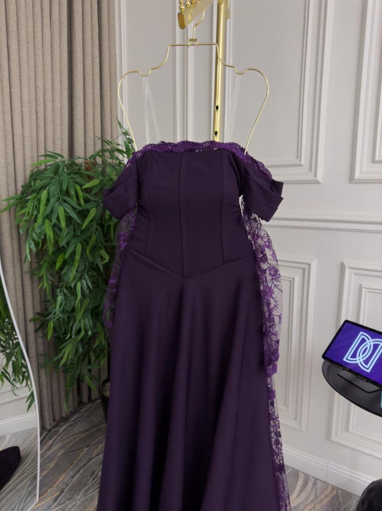 Elegant dress in purple color