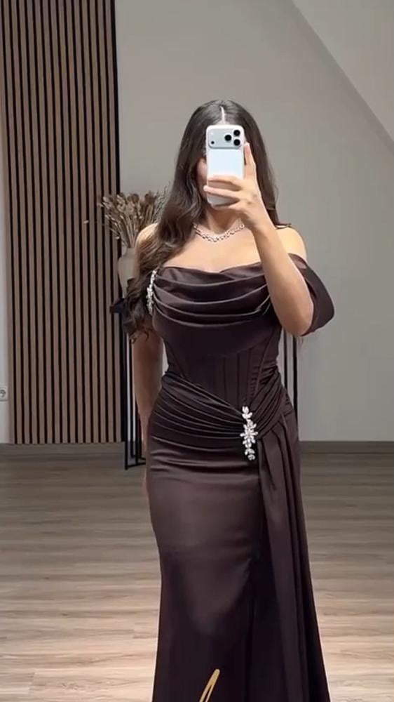 فستان سهره تفته وزركون أنيق