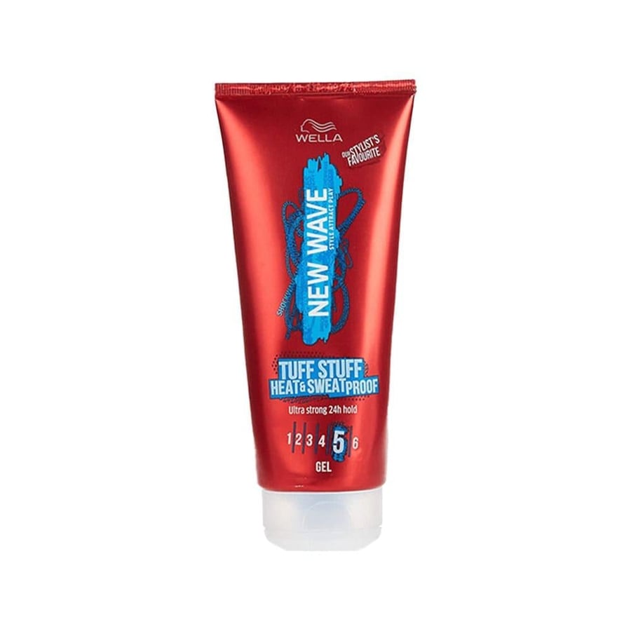 Wella New Wave Tuff Stuff Heat and SWEAT PROOF Resistant Hair Gel - 200ml
