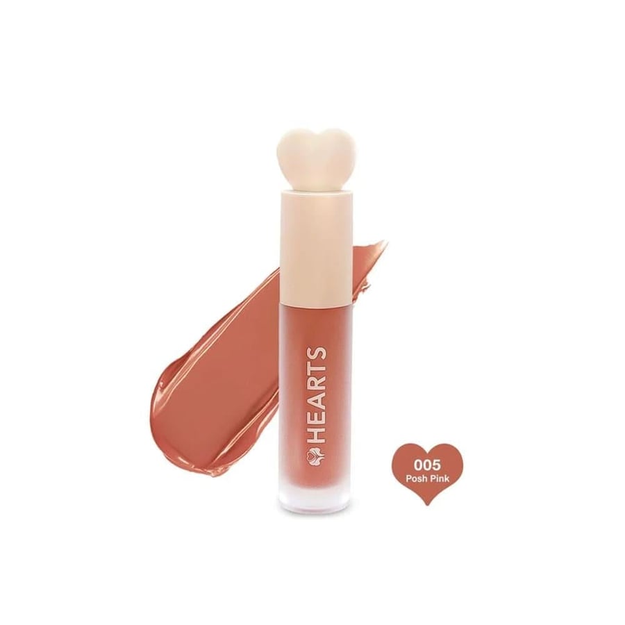 Hearts Matte Liquid Lipstick - Posh Pink 005