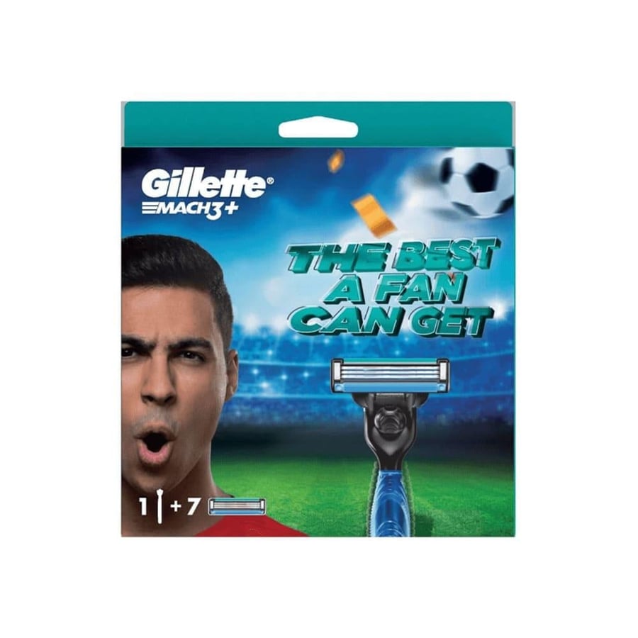 جيليت ماك 3 بلس ماكينة حلاقة - 1+7 شفرات