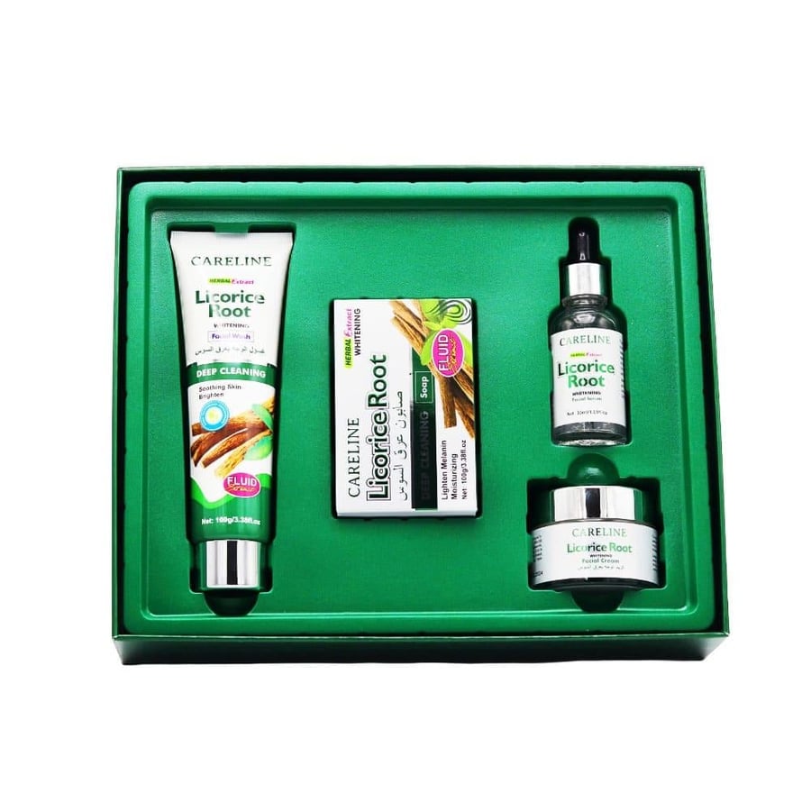 Careline Licorice Root Whitening Skin Care Set- 4 Pcs