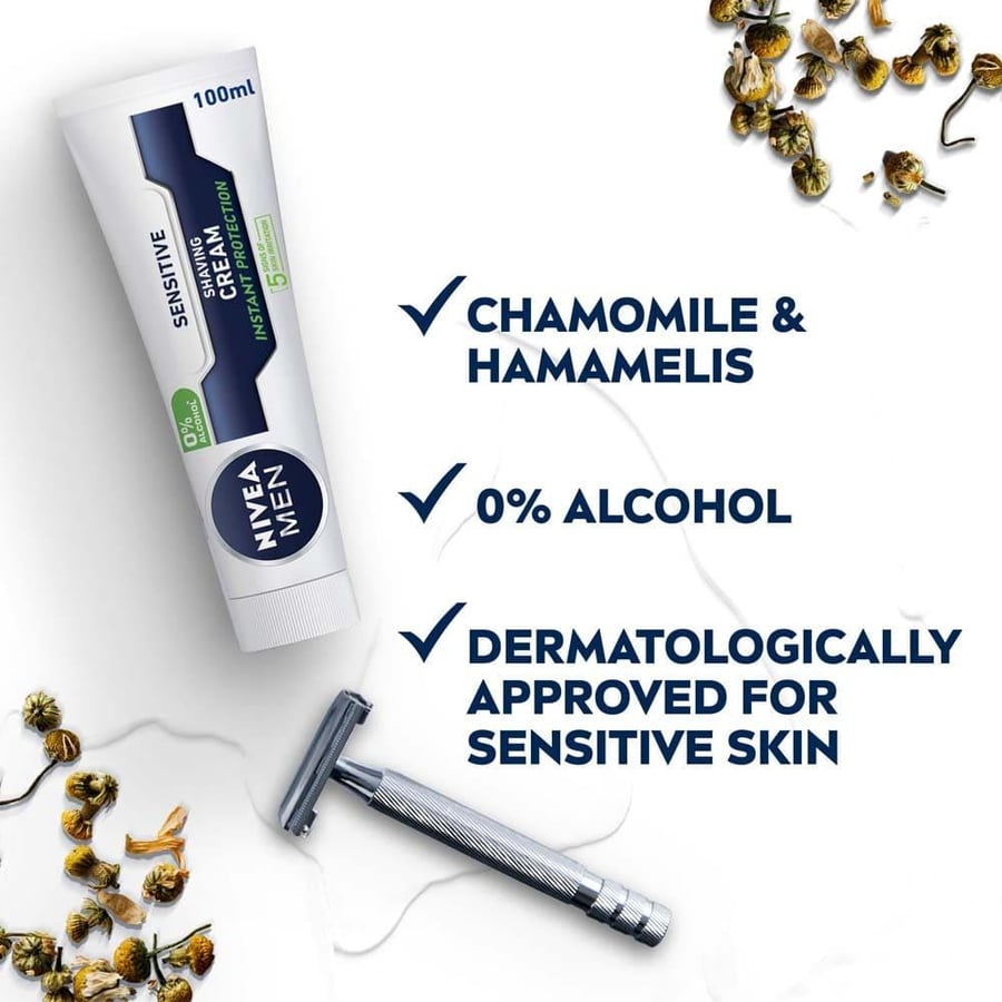 Nivea Men Shaving Cream Sensitive Skin - 100 ml