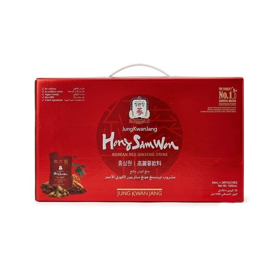 Jung Kwan Jang Korean Red Ginseng Drink Hong Sam Won - 50 x 30 ml