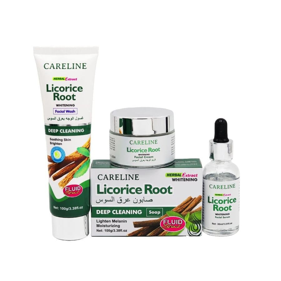 Careline Licorice Root Whitening Skin Care Set- 4 Pcs