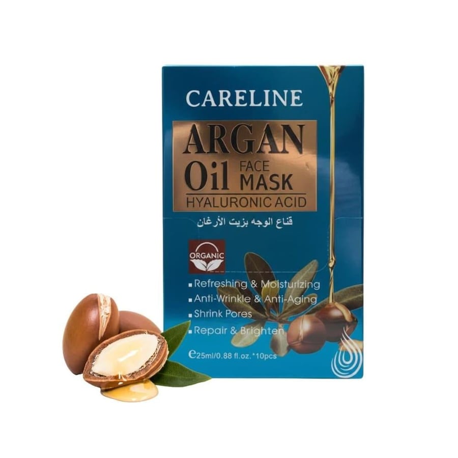 كيرلاين قناع الوجه بزيت الارغان مع حمض الهايرولنيك 25 مل *10قطع