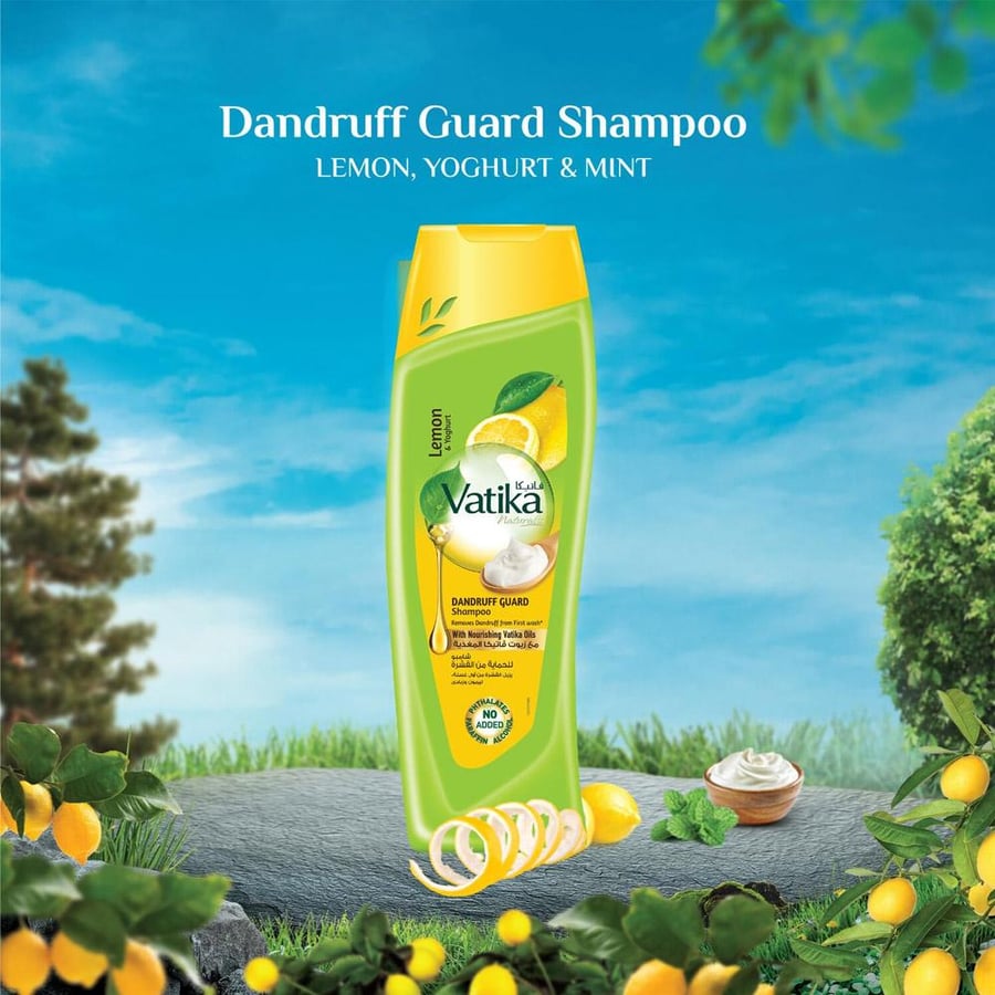 Vatika Anti-Dandruff Shampoo with Lemon and Yogurt Extract - 200ml
