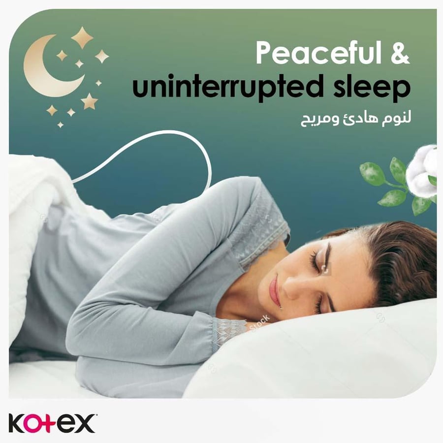 Kotex Natural Maxi Protection Night 100% Cotton - 22 Pads