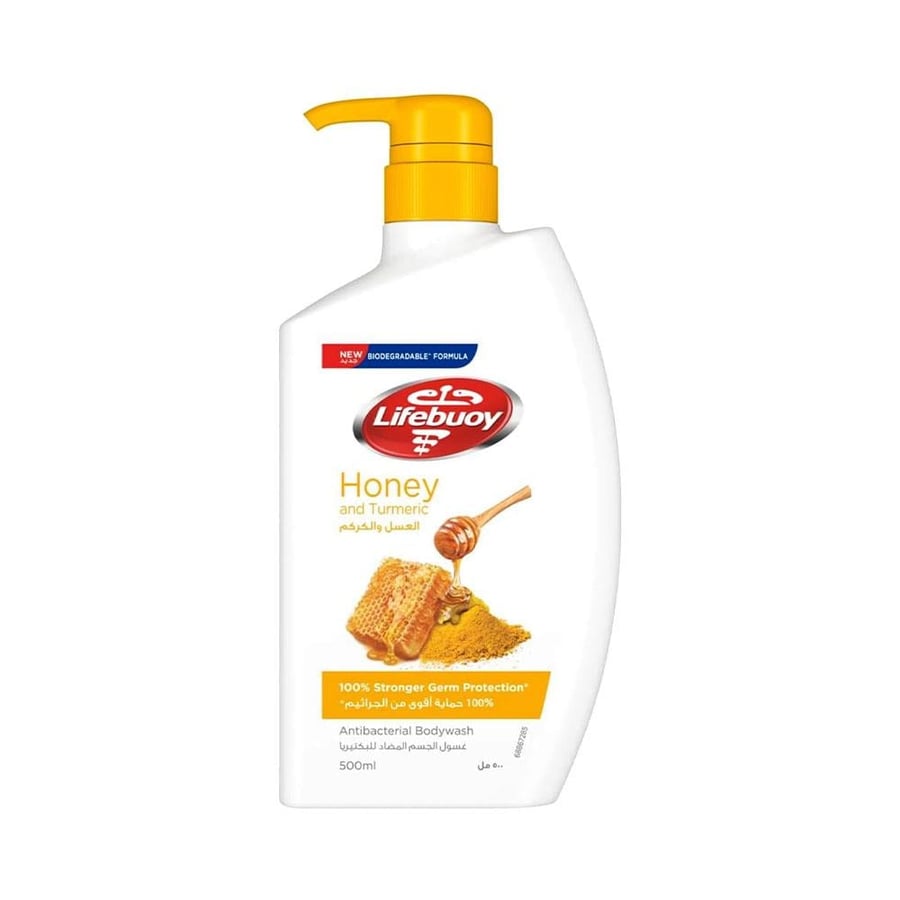 Lifebuoy Anti-Bacterial Body Wash with Honey and Turmeric - 500 ml