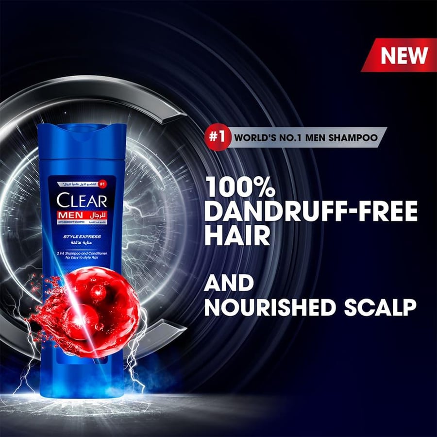 Clear Anti-Dandruff Shampoo Style Express for Men - 190 ml