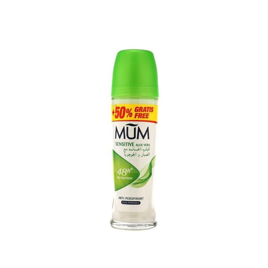MUM Roll-On Deodorant for Sensitive Skin with Aloe Vera and Jojoba - 75 ml